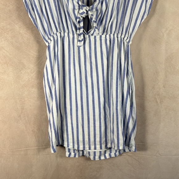 Rails Linen Tie Front Mini Dress Womens Medium Rayon Linen Blend Beachy Resort - Picture 4 of 11
